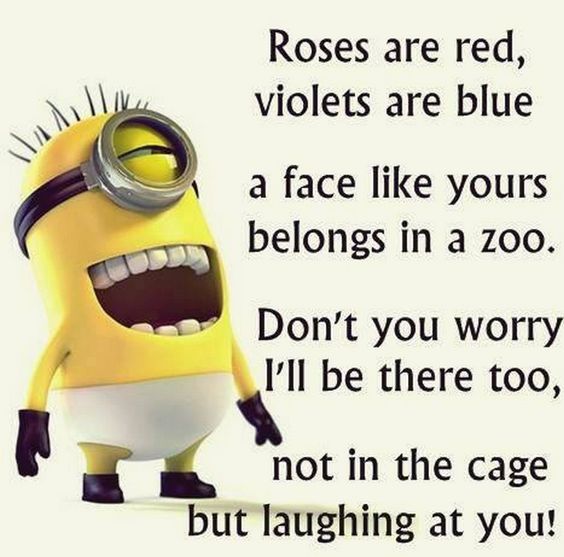 Very Funny and witty Quotes for your friends with Minion