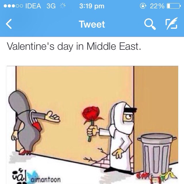 Valentine day in middle east